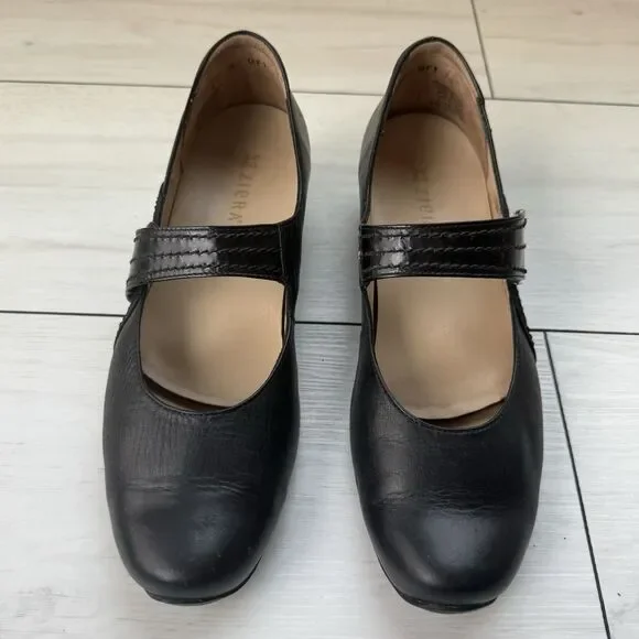 Ziera Kumfs Black Mary Jane Heels Leather Women’s Size EUR 41 US 10 Comfort - Picture 4 of 15